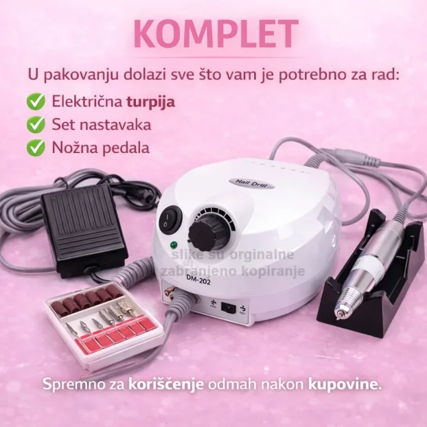 Električna turpija za nokte 65W 45000 obrtaja NOVO