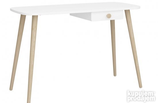 Radni Sto sa Fiokom 110x74x50cm Beli- MDF
