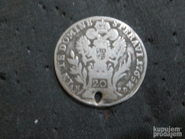 20 srebrnih kruzera austrougarske monarhije iz 1765.god