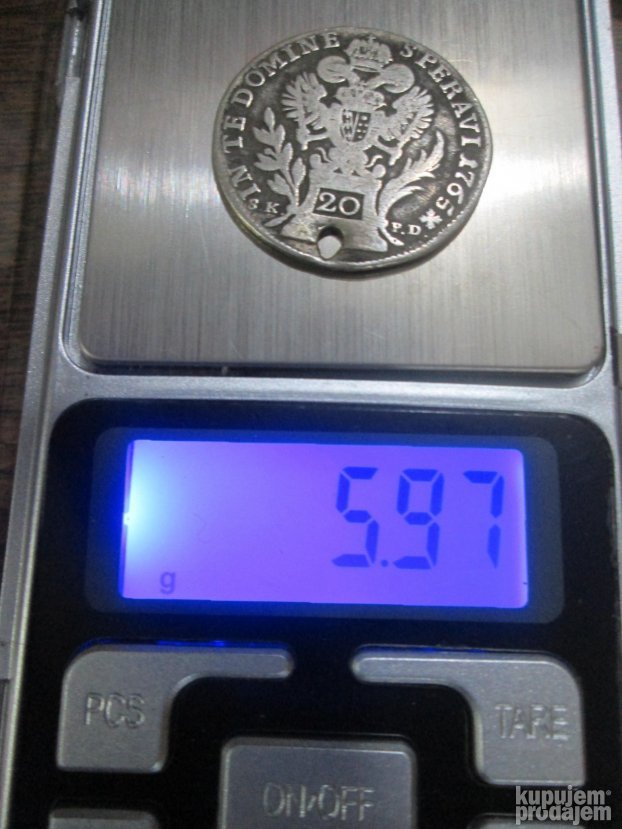 20 srebrnih kruzera austrougarske monarhije iz 1765.god