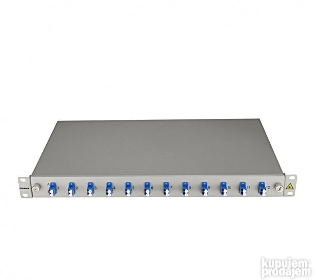 FO Splice box 19", 24 vlakna, LC adapteri, 9/125um OS2 ECO