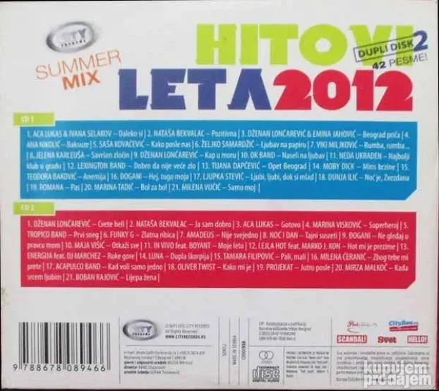 Various-Hitovi Leta 2012 Summer Mix 2CD (2012)