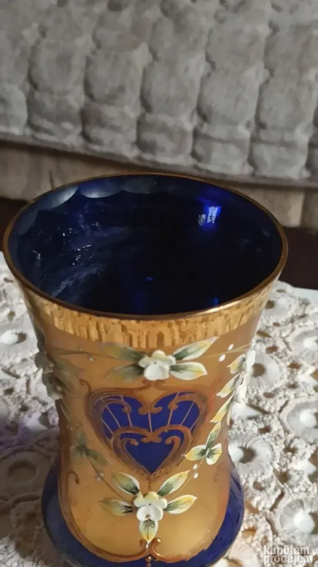 Bohemia kobalt vaza