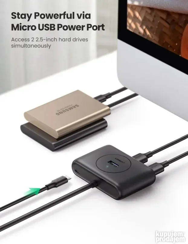 USB 3.0 Hub 1/4 1m Ugreen CR113