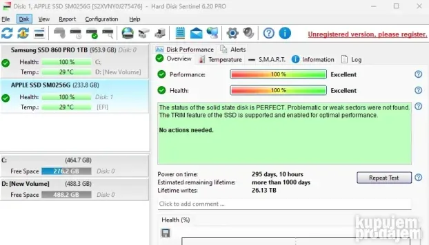 SSD za apple MacBook Air/Pro Retina 256GB