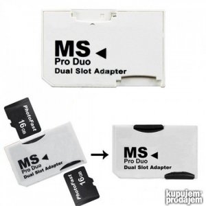 Sony adapter MS Pro Duo za dve mikro SD kartice za Sony apar