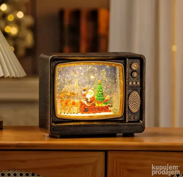 Muzički TV sa deda mrazom i simulacijom snega