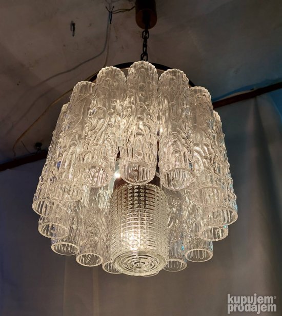 Mid-Century Murano Chandelier by Toni Zuccheri for Venini