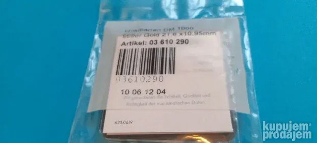 Zlatnik 1000DM 999 1/500 Oz