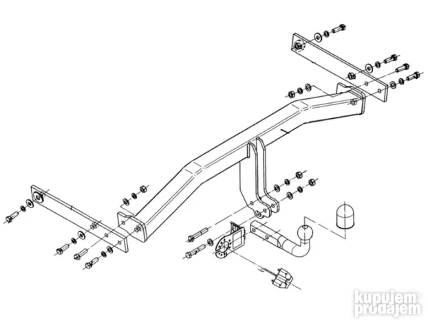 Euro kuka za vuču Volkswagen Tiguan 2007-2015 NOVO
