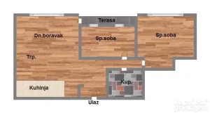 Trosoban stan od 57m2, Petrovaradin, izgradnja!