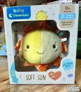 CLEMENTONI BABY Muzičko Sunce NOVA plisana igracka ORIGINAL