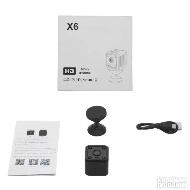 Prenosiva mini wi-fi kamera X6