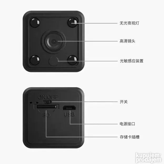 Prenosiva mini wi-fi kamera X6