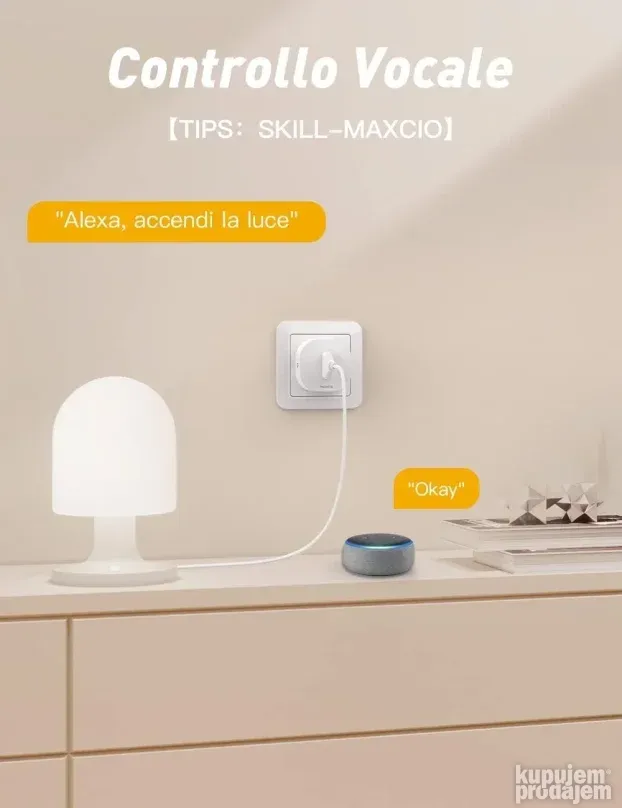 Inteligentna WiFi utičnica, italijanska utičnica 16A