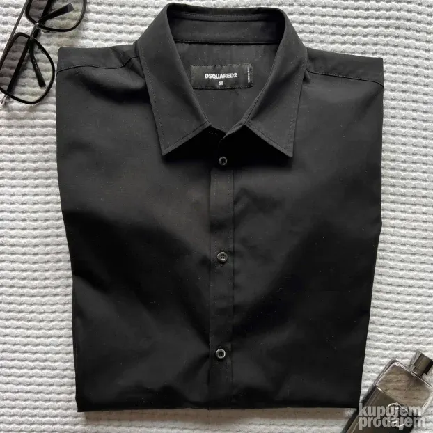 DSQUARED2 ORIGINAL muska crna kosulja 50 ili M - L KAO NOVA
