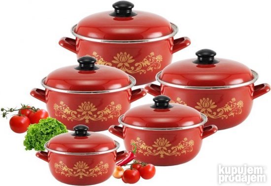 serpe serpa emajl emajlirana emajlirani komplet 1/10 (Novo)