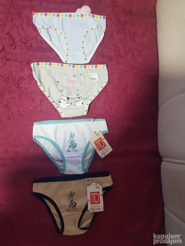 Deciji zenski donji ves TID  i Koza, velicina 1-11