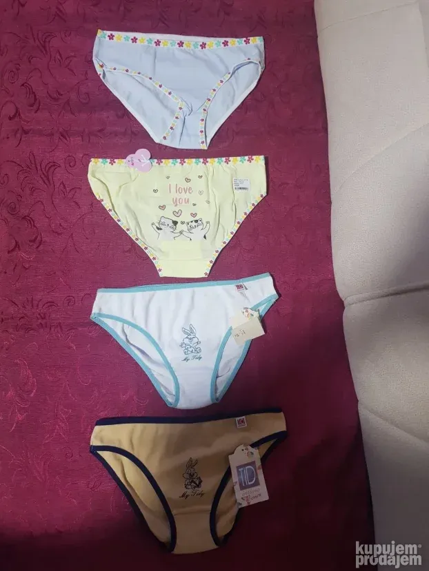 Deciji zenski donji ves TID  i Koza, velicina 1-11