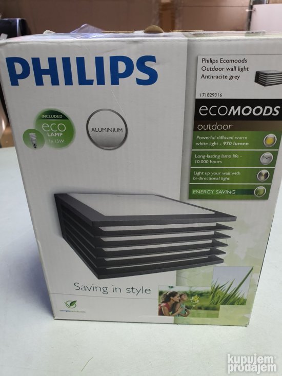 Bastensko Zidno led Svetlo 17x17x8cm - Philips
