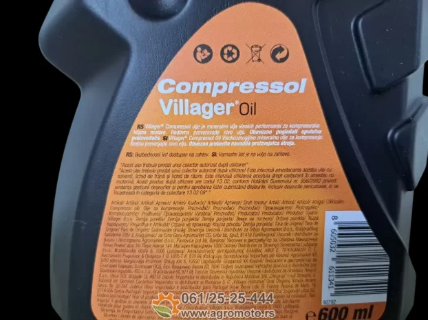 Ulje za kompresore Compressol 600 ml Villager