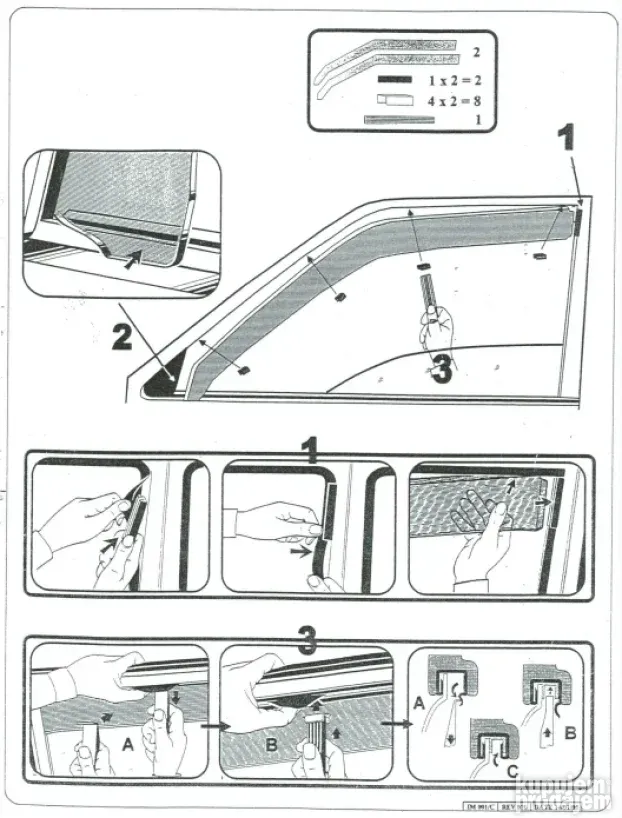 Vetrobrani Deflektori,Fiat Punto Evo/Grande (2005-2012)