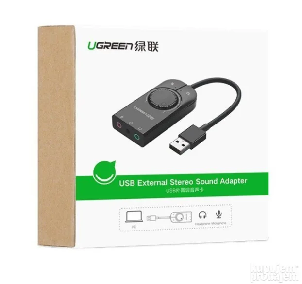 Eksterna zvučna USB kartica sa podešavanjem jačine zvuka