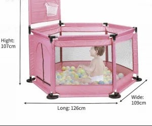 igraonica za bebe - ograda za decu sa lopticama pink i plava