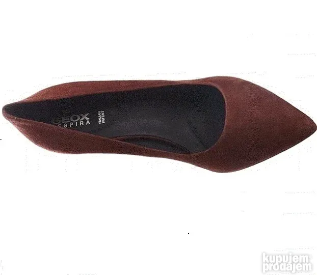 % GEOX FAVIOLA ORIGINAL NOVE bordo kozne salonke stikle 39