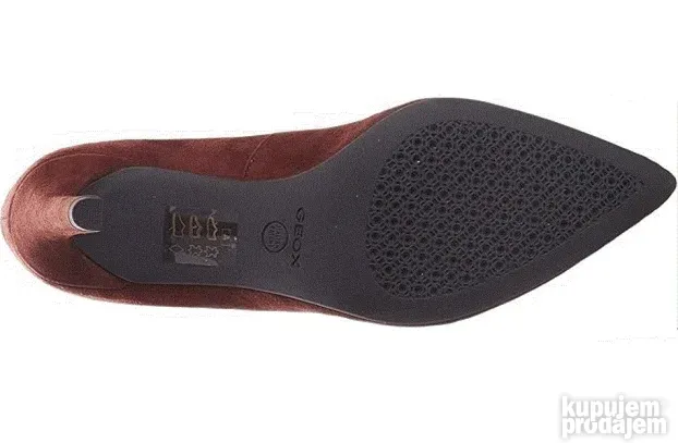 % GEOX FAVIOLA ORIGINAL NOVE bordo kozne salonke stikle 39