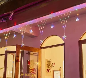 Led zavesa sa RGB svetlećim zvezdama