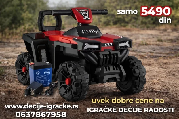 Kvad na akumulator cetvorotockas 6v sa muzikom i svetlom