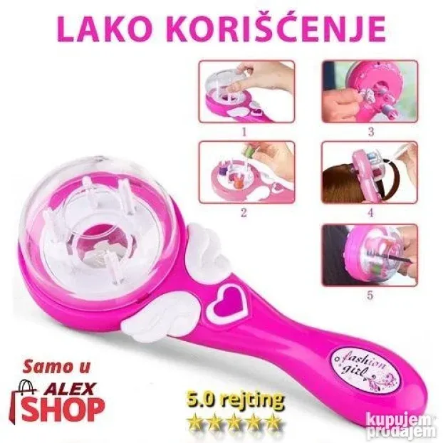 veliki Frizerski set za devojčice Tvist mašina za pletenice