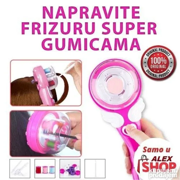 veliki Frizerski set za devojčice Tvist mašina za pletenice