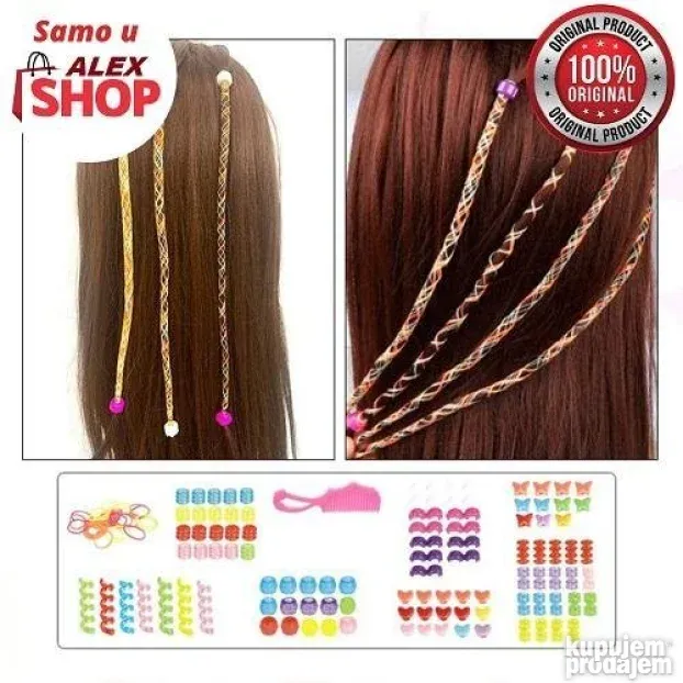 veliki Frizerski set za devojčice Tvist mašina za pletenice