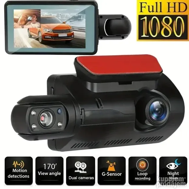Vehicle BlackBox DVR - Dual Lens - 1080P