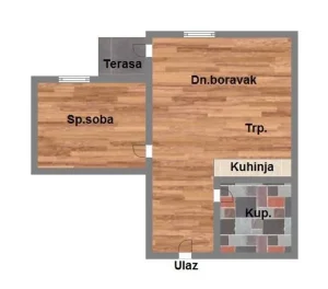 Odličan jednoiposoban stan na Adicama!40m2