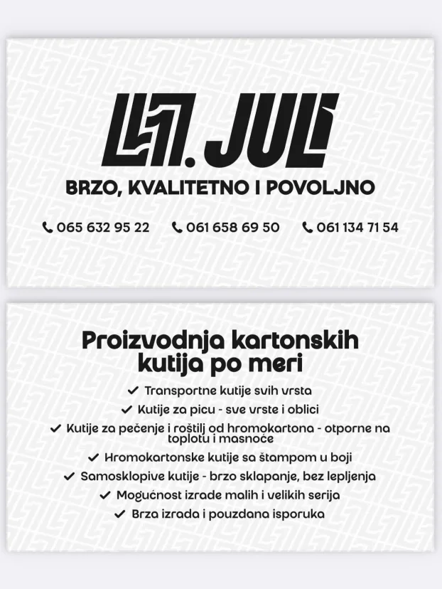 Proizvodnja kartonskih kutija po meri