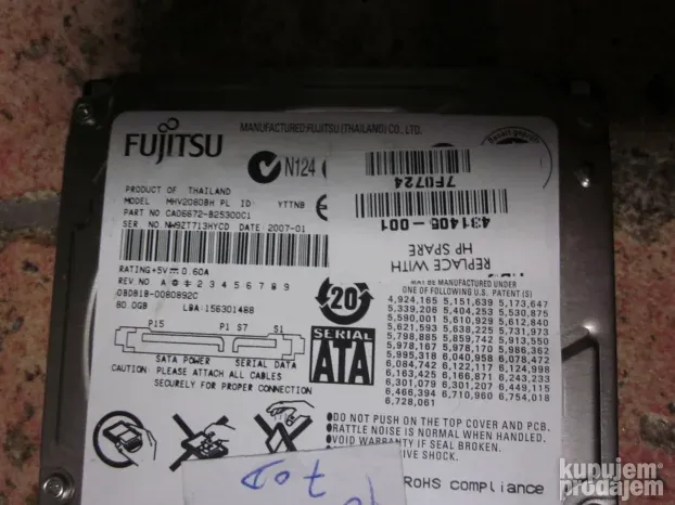 HDD za laptop 80GB-1TB   2.5inca