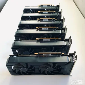 Šest Nvidia P104-100 4GB GDDR5X majning GPU-a