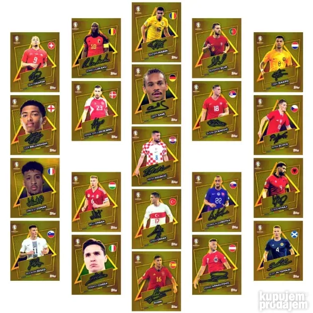 EURO 2024 albumi celi SETOVI PARALELE ZLATNE obične sličice