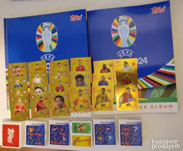 EURO 2024 albumi celi SETOVI PARALELE ZLATNE obične sličice