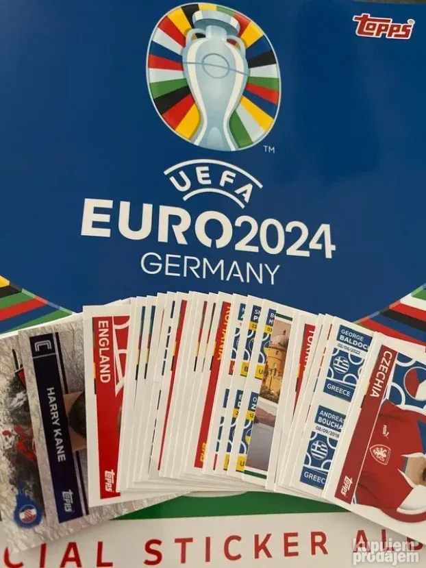 EURO 2024 albumi celi SETOVI PARALELE ZLATNE obične sličice