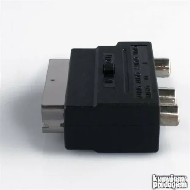Skart adapter S-Video+AV činčevi 3RCA, prekidač in/out Scart