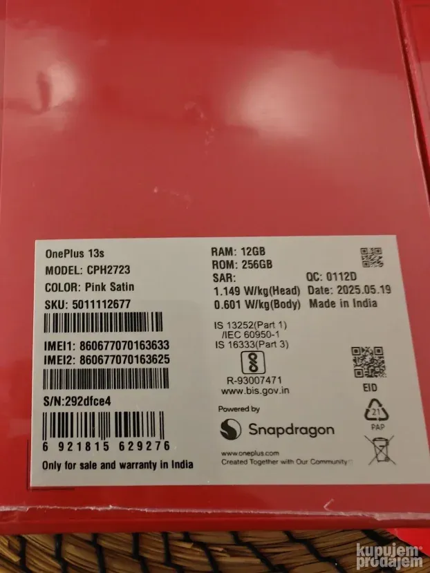 Oneplus 13S 13 S 512GB 256gb PREMIJERA NOVO