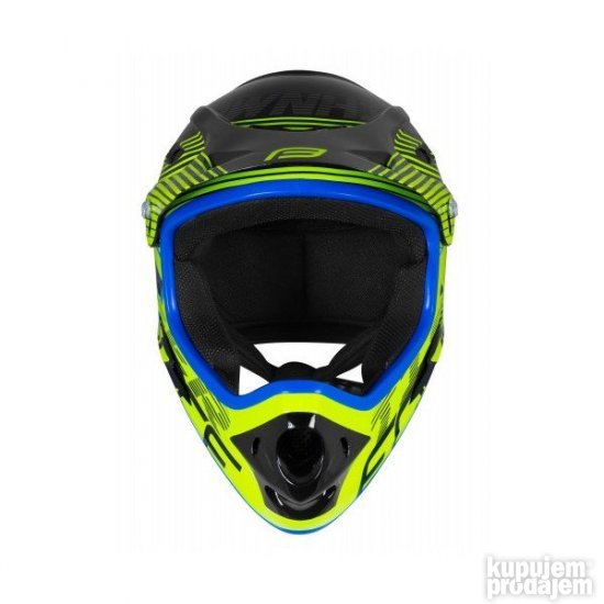 Kaciga FORCE TIGER DOWNHILL crno-fluo-plava