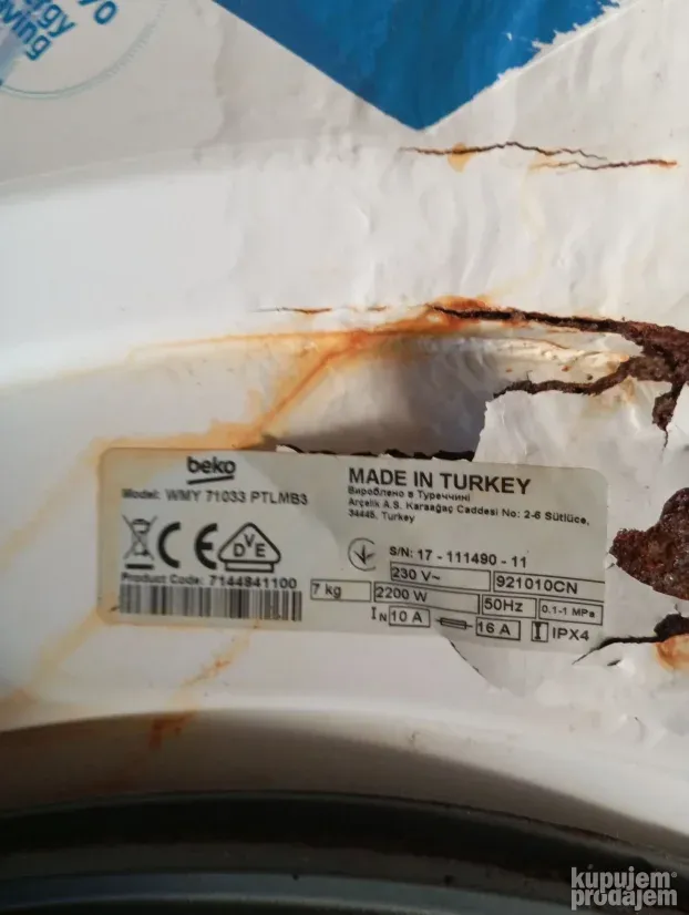 Beko WMY 71033 PTLMB3 i WT 6532 BO delovi