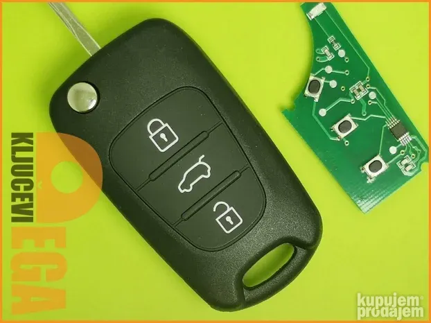 1x Plug-in Blade Key Fob Case Metal Cover Fit Kia Optima K5 Sorento Carens Forte