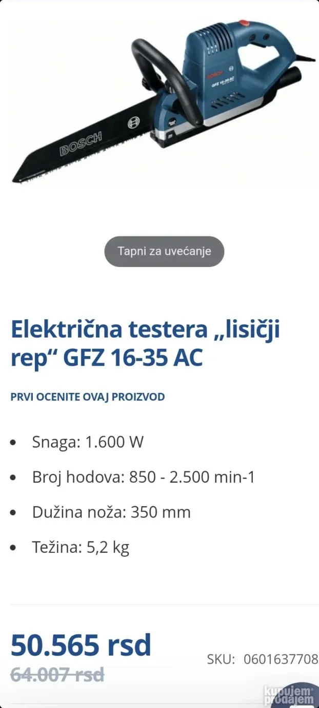 Bosch GFZ 16- 35 AC testera