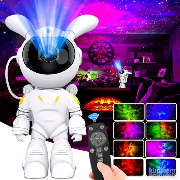 Projektor Astronaut Zec Laser Zvucnik Zvezdano nebo